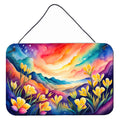 Freesia in Color Wall or Door Hanging Prints Aluminum Metal Sign Kitchen Wall Bar Bathroom Plaque Home Decor, 8HX12W, Multicolor