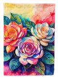Gardenias in Color House Flag 28x40 Porch Sleeve Pole Decorative Outside Yard Banner Artwork Wall Hanging, Polyester