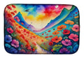 Geraniums in Color Dish Drying Mat Absorbent Dish Drying Mat Pad for Kitchen Counter Dish Drainer Mat for Countertop, 14 x 21", Multicolor
