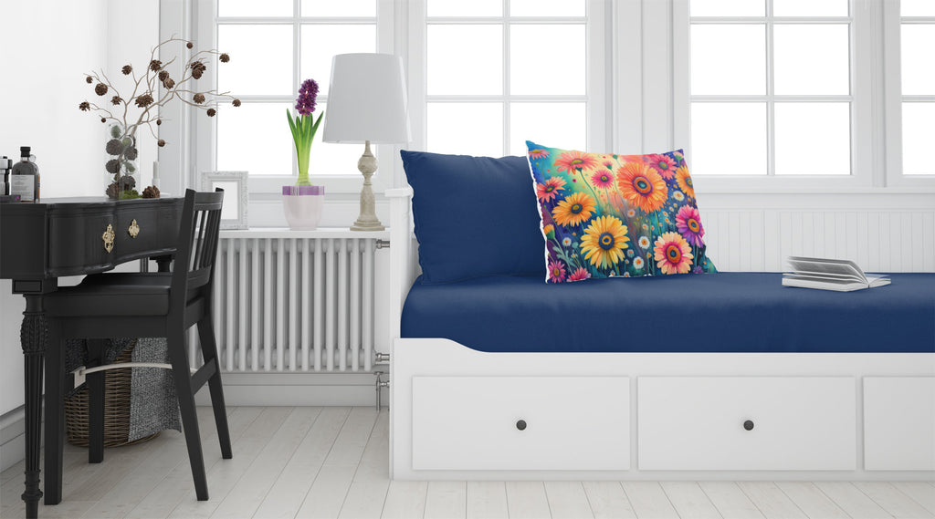 Gerbera Daisies in Color Standard Pillowcase Lightweight Super Soft Easy Care Decorative Artwork Pillowcase, Standard