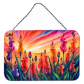 Gladiolus in Color Wall or Door Hanging Prints Aluminum Metal Sign Kitchen Wall Bar Bathroom Plaque Home Decor, 8HX12W, Multicolor
