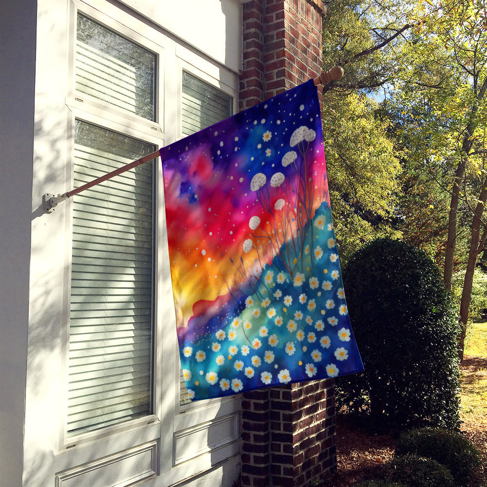 Gypsophila in Color House Flag 28x40 Porch Sleeve Pole Decorative Outside Yard Banner Artwork Wall Hanging, Polyester