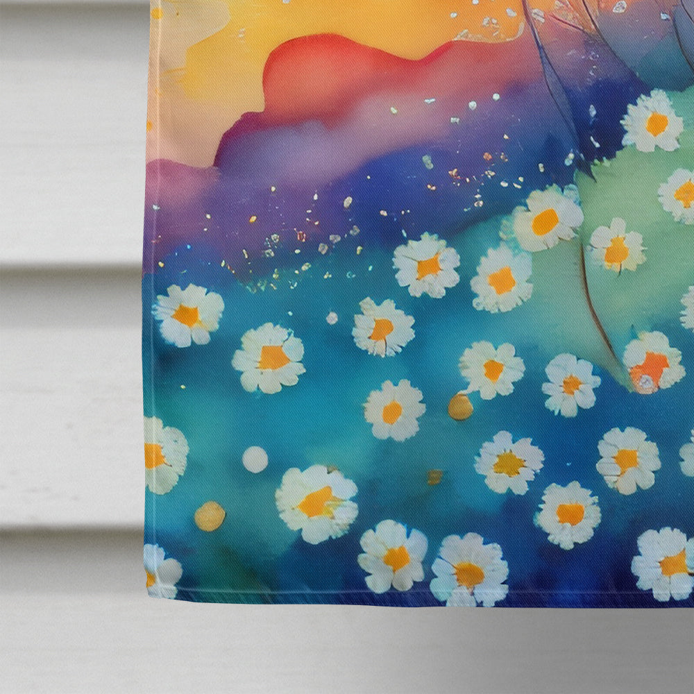 Gypsophila in Color House Flag 28x40 Porch Sleeve Pole Decorative Outside Yard Banner Artwork Wall Hanging, Polyester