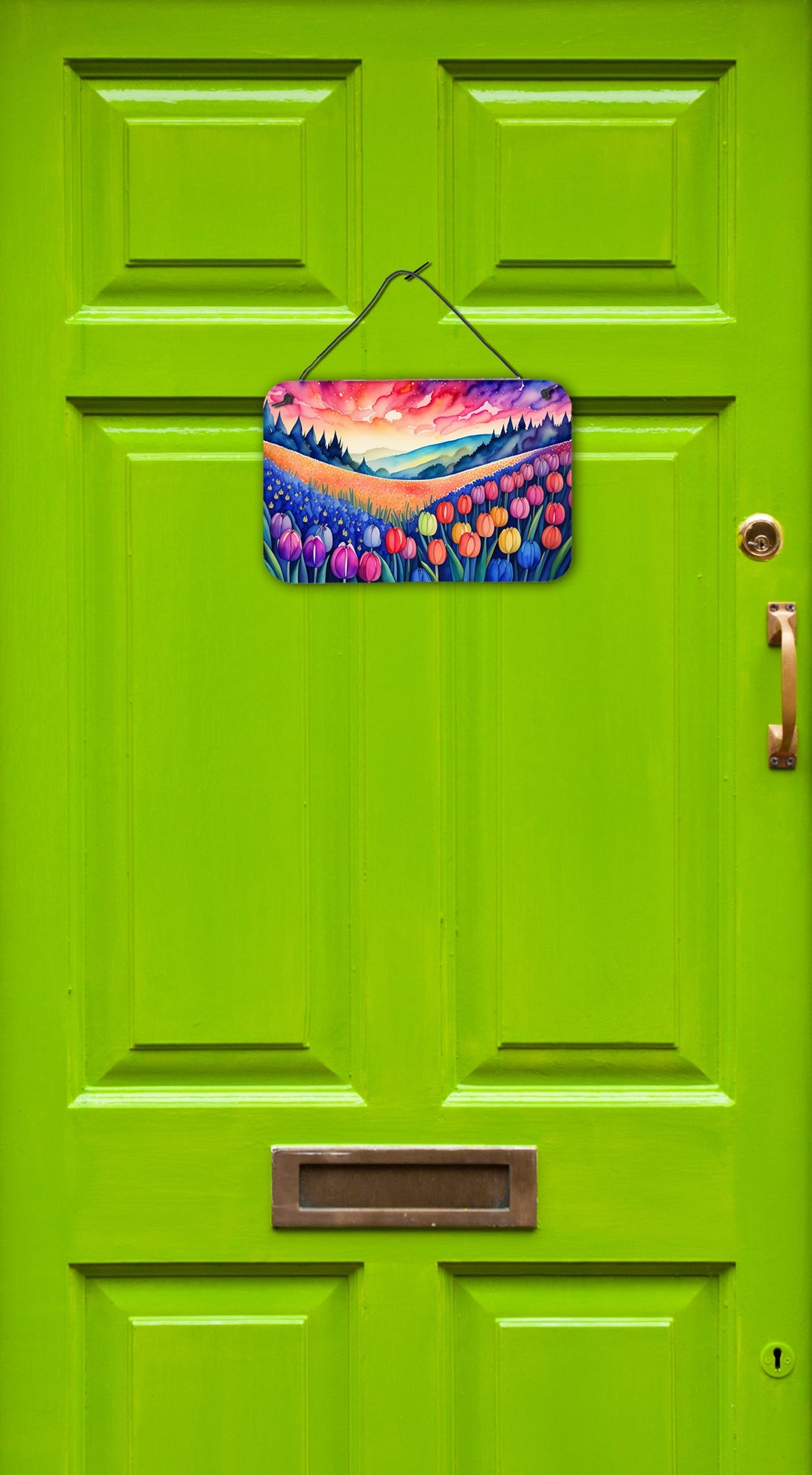 Hyacinths in Color Wall or Door Hanging Prints Aluminum Metal Sign Kitchen Wall Bar Bathroom Plaque Home Decor, 8HX12W, Multicolor
