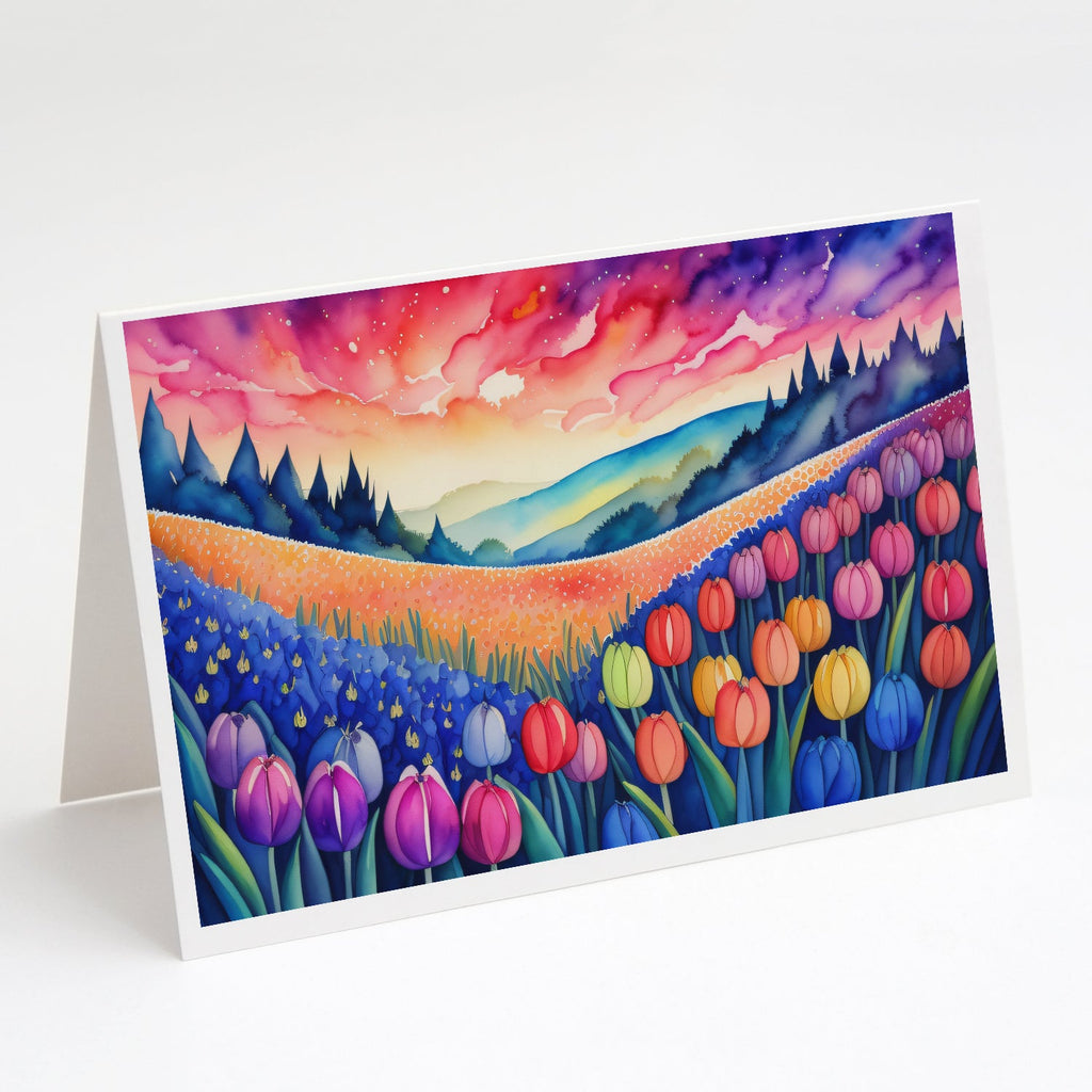 Hyacinths in Color Greeting Cards Pack of 8 Blank Cards with Envelopes Whimsical A7 Size 5x7