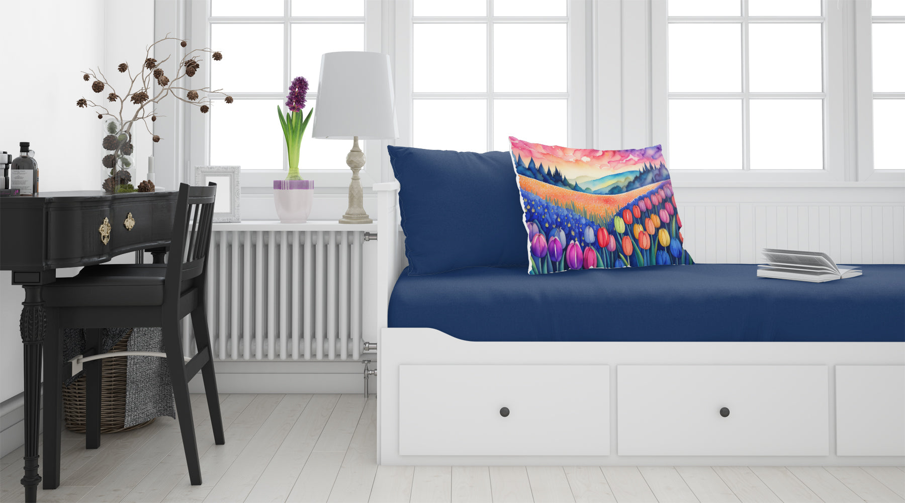 Hyacinths in Color Standard Pillowcase Lightweight Super Soft Easy Care Decorative Artwork Pillowcase, Standard