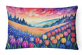 Hyacinths in Color Decorative Throw Pillow 12x16 Indoor Outdoor Accent Cushion, Fabric Cover with Insert for Sofa, Bed, Porch & Living Room