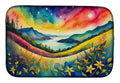 Hypericum or St. John’s Wort in Color Dish Drying Mat Absorbent Dish Drying Mat Pad for Kitchen Counter Dish Drainer Mat for Countertop, 14 x 21", Multicolor
