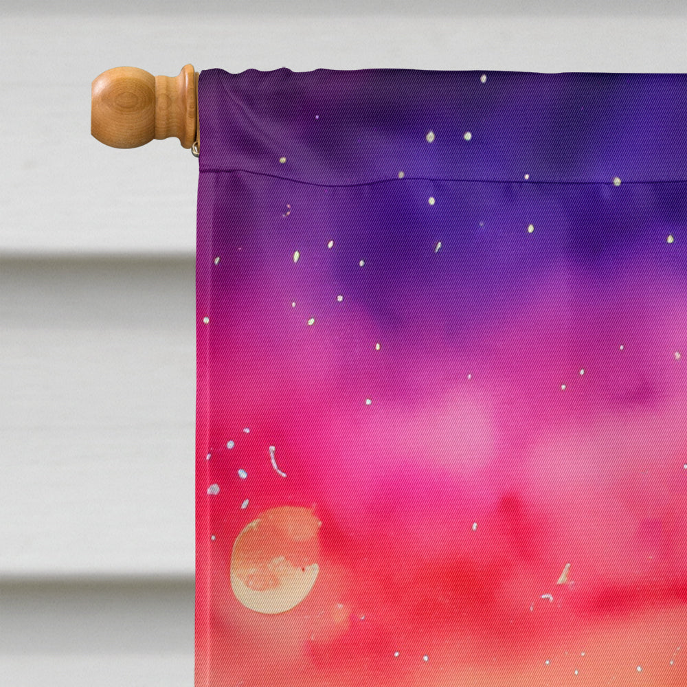 Liatris in Color House Flag 28x40 Porch Sleeve Pole Decorative Outside Yard Banner Artwork Wall Hanging, Polyester
