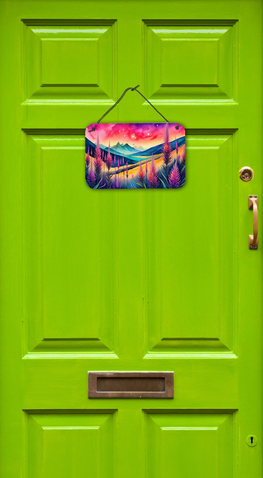 Liatris in Color Wall or Door Hanging Prints Aluminum Metal Sign Kitchen Wall Bar Bathroom Plaque Home Decor, 8HX12W, Multicolor