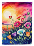 Lisianthus in Color House Flag 28x40 Porch Sleeve Pole Decorative Outside Yard Banner Artwork Wall Hanging, Polyester