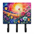 Lisianthus in Color Leash or Key Holder Wall Hooks, Coat Rack Wall Mount, for Hanging Keys, Towels, Aprons, Leashes