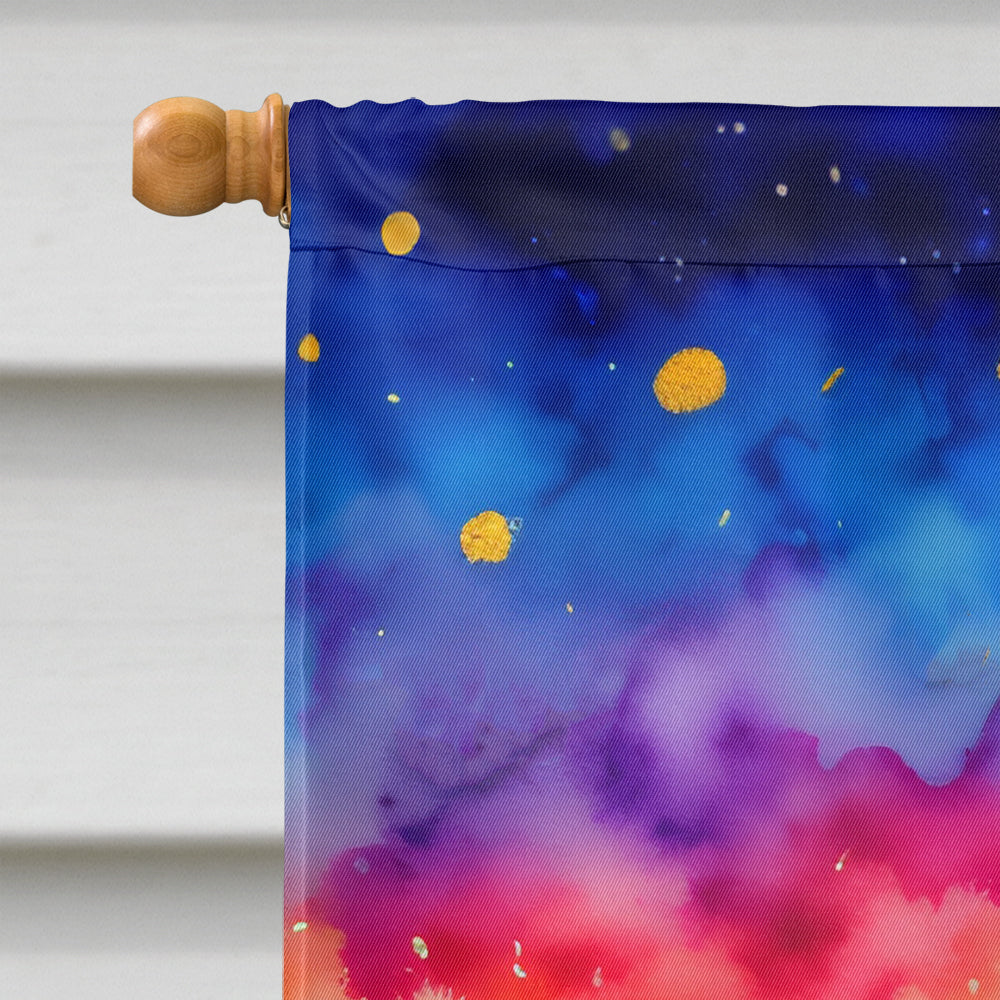 Marigolds in Color House Flag 28x40 Porch Sleeve Pole Decorative Outside Yard Banner Artwork Wall Hanging, Polyester