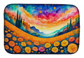 Marigolds in Color Dish Drying Mat Absorbent Dish Drying Mat Pad for Kitchen Counter Dish Drainer Mat for Countertop, 14 x 21", Multicolor