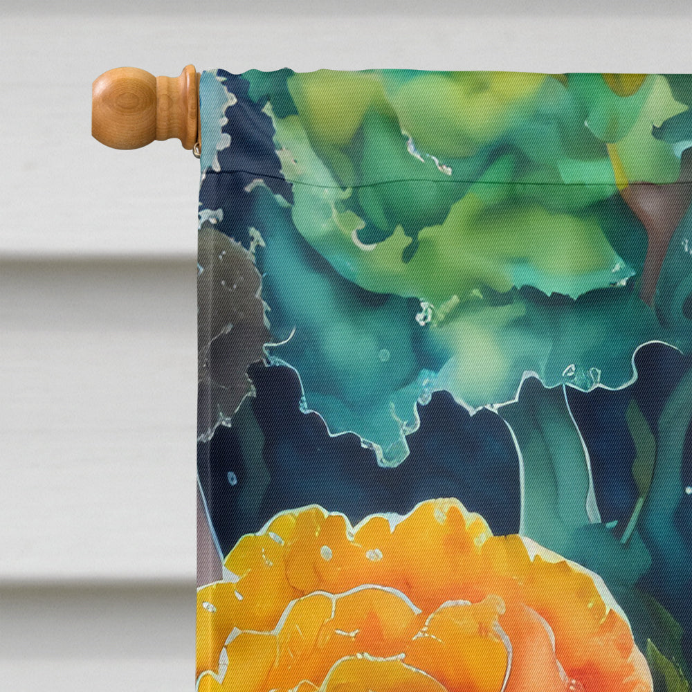 Ornamental Kale in Color House Flag 28x40 Porch Sleeve Pole Decorative Outside Yard Banner Artwork Wall Hanging, Polyester