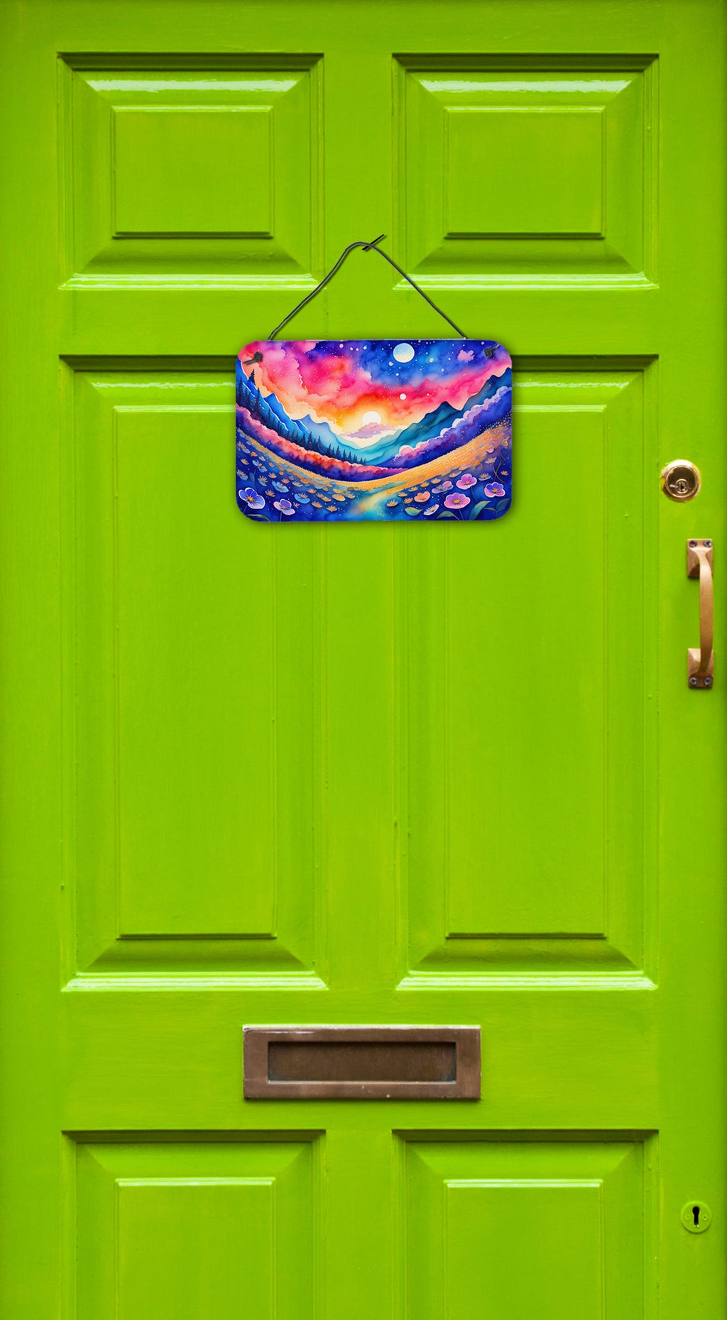 Periwinkles in Color Wall or Door Hanging Prints Aluminum Metal Sign Kitchen Wall Bar Bathroom Plaque Home Decor, 8HX12W, Multicolor