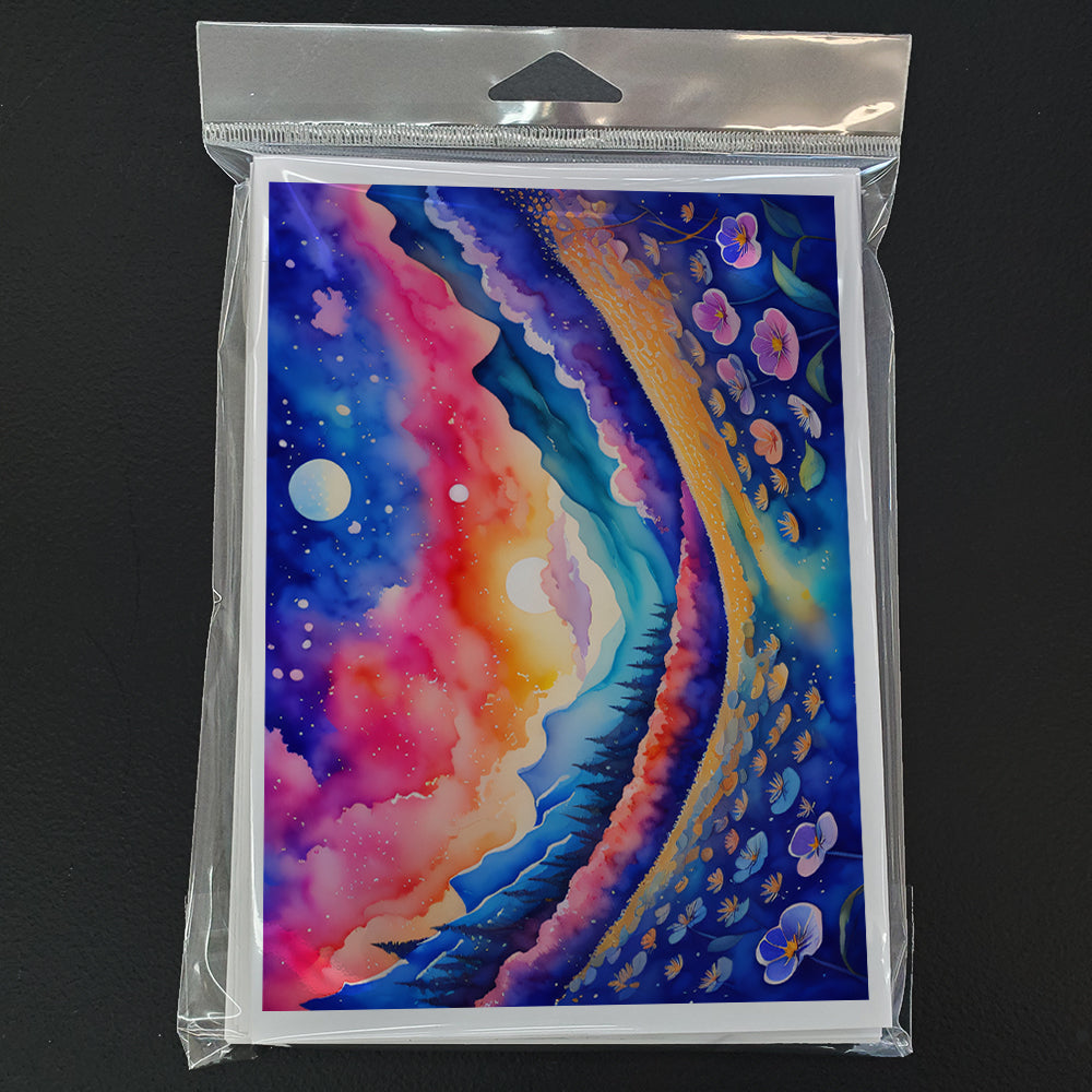 Periwinkles in Color Greeting Cards Pack of 8 Blank Cards with Envelopes Whimsical A7 Size 5x7