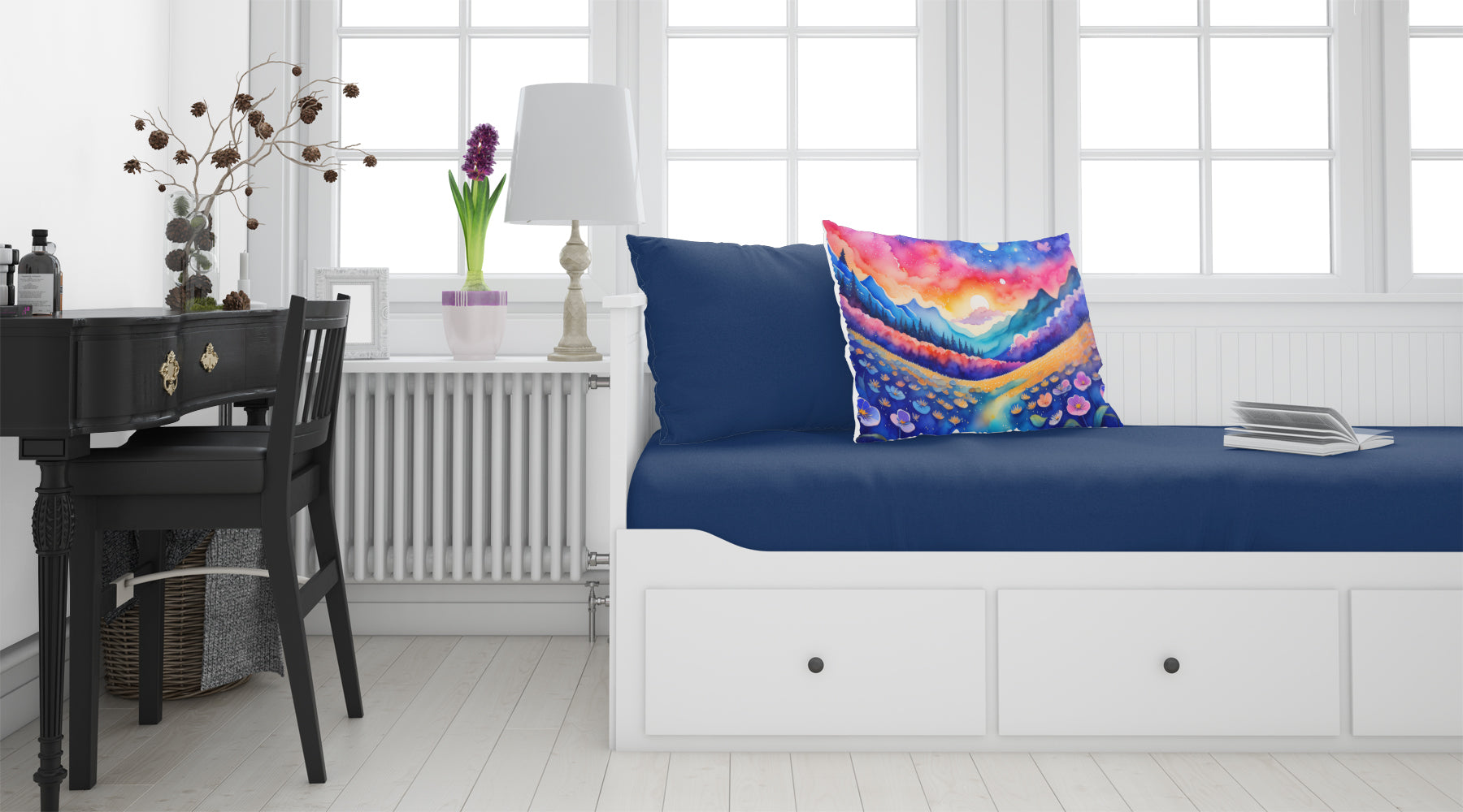Periwinkles in Color Standard Pillowcase Lightweight Super Soft Easy Care Decorative Artwork Pillowcase, Standard
