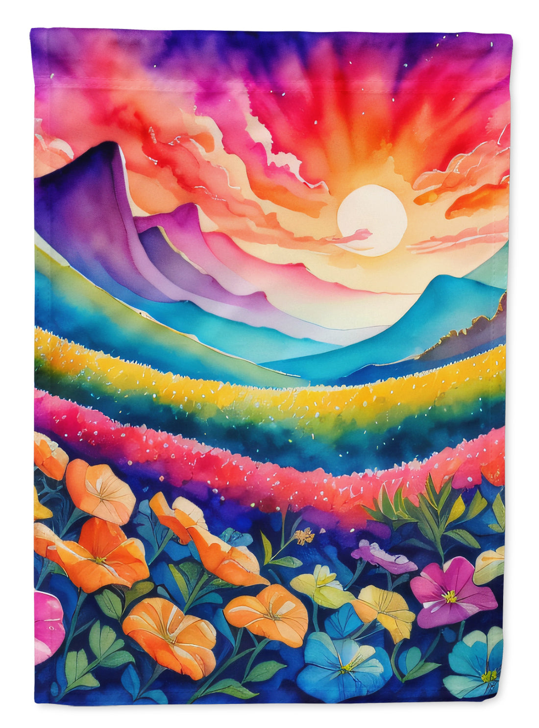 Petunias in Color House Flag 28x40 Porch Sleeve Pole Decorative Outside Yard Banner Artwork Wall Hanging, Polyester