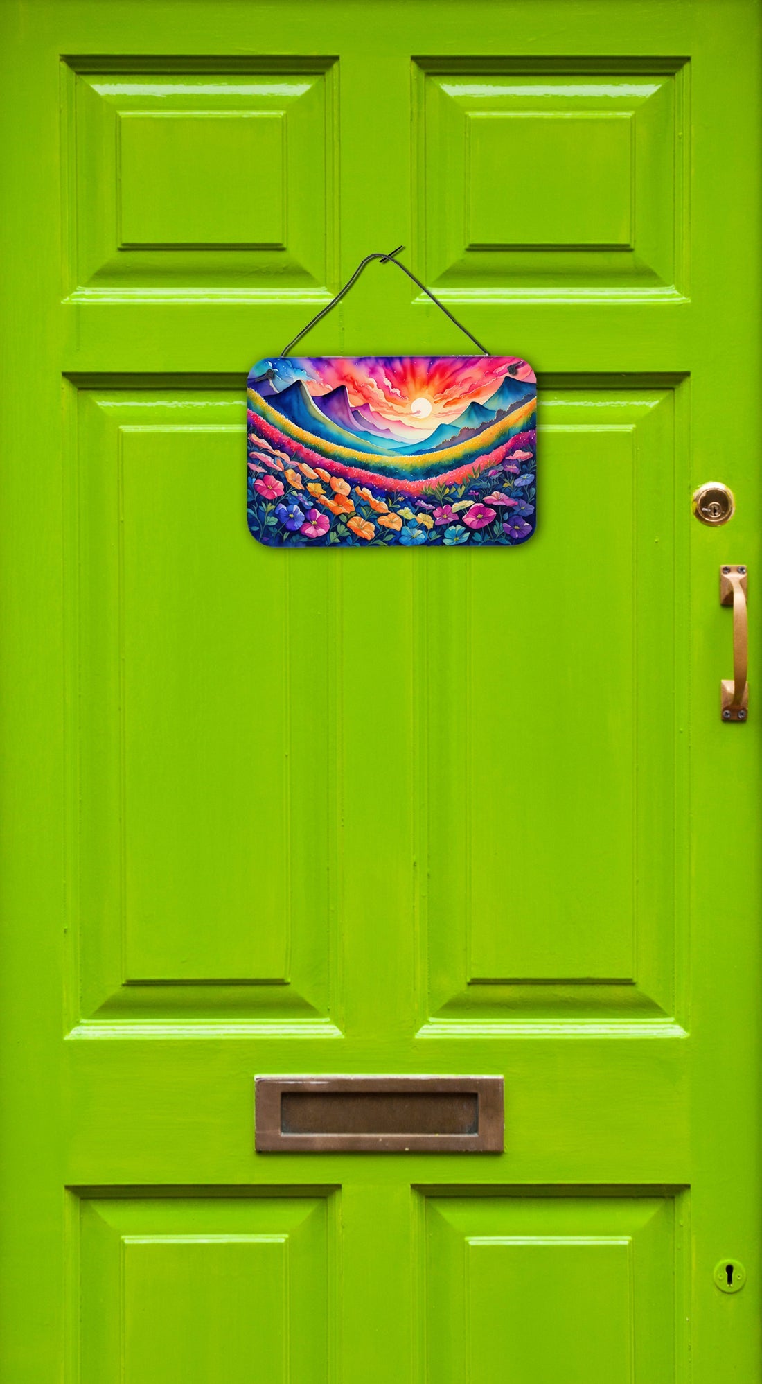 Petunias in Color Wall or Door Hanging Prints Aluminum Metal Sign Kitchen Wall Bar Bathroom Plaque Home Decor, 8HX12W, Multicolor