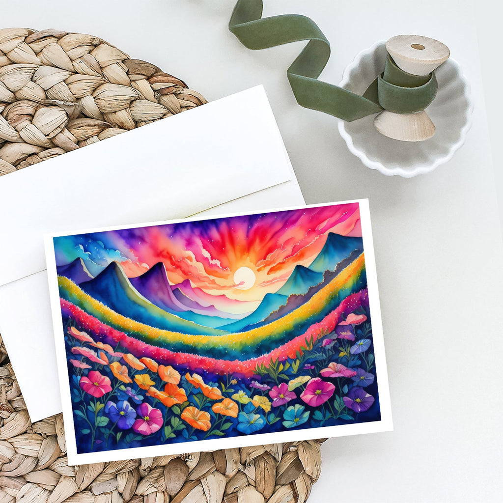 Petunias in Color Greeting Cards Pack of 8 Blank Cards with Envelopes Whimsical A7 Size 5x7