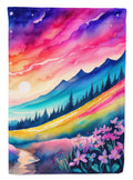 Phlox in Color House Flag 28x40 Porch Sleeve Pole Decorative Outside Yard Banner Artwork Wall Hanging, Polyester