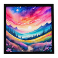 Phlox in Color Framed Metal Print Bathroom, Kitchen, Office, Home Decor Wall Art Ready to Hang, Square, 8X8