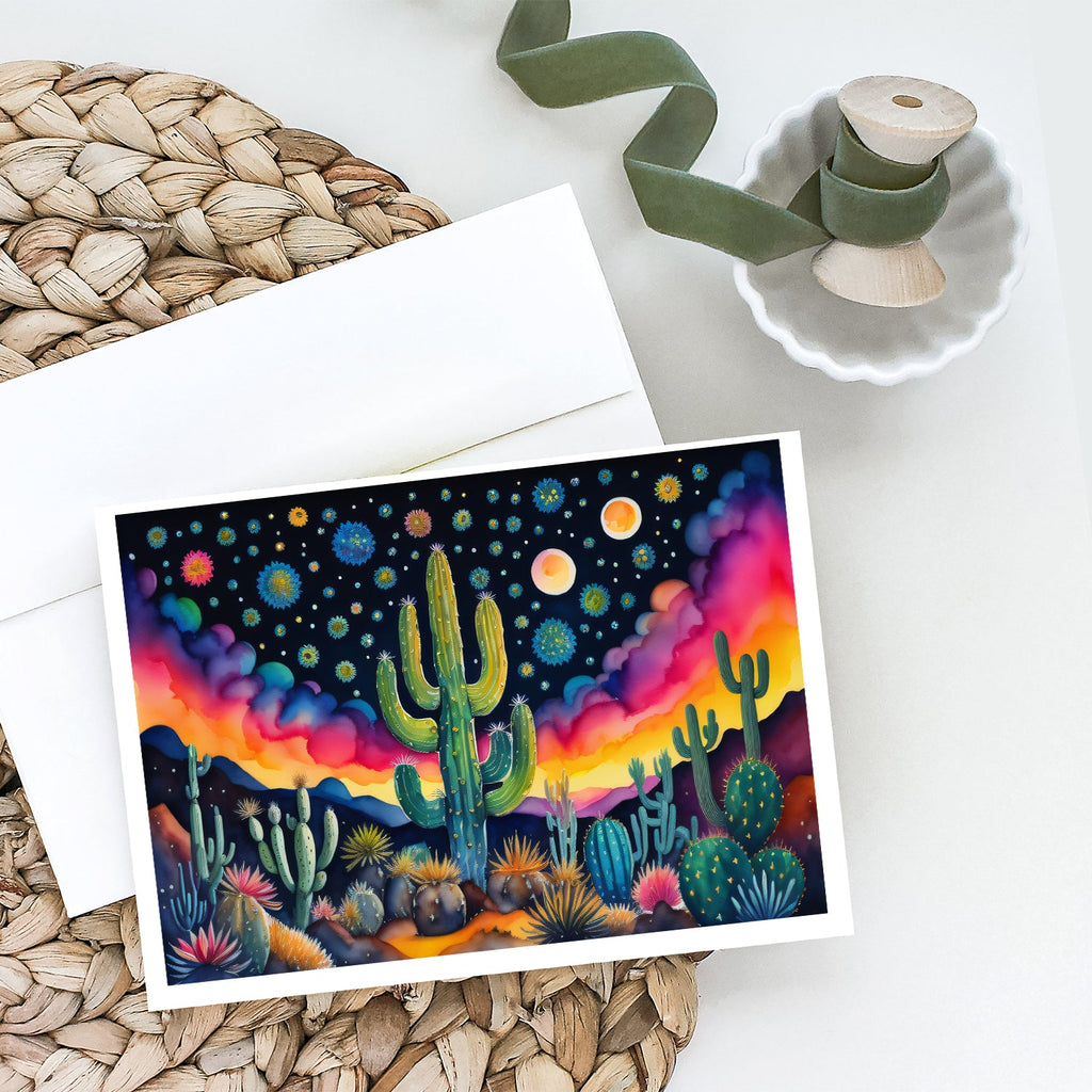 Queen of the Night Cactus in Color Greeting Cards Pack of 8 Blank Cards with Envelopes Whimsical A7 Size 5x7
