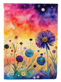 Scabiosa in Color House Flag 28x40 Porch Sleeve Pole Decorative Outside Yard Banner Artwork Wall Hanging, Polyester
