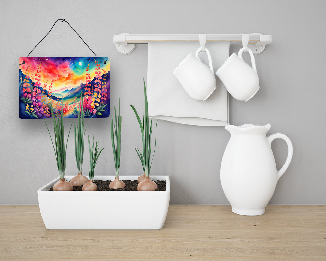 Snapdragon in Color Wall or Door Hanging Prints Aluminum Metal Sign Kitchen Wall Bar Bathroom Plaque Home Decor, 8HX12W, Multicolor