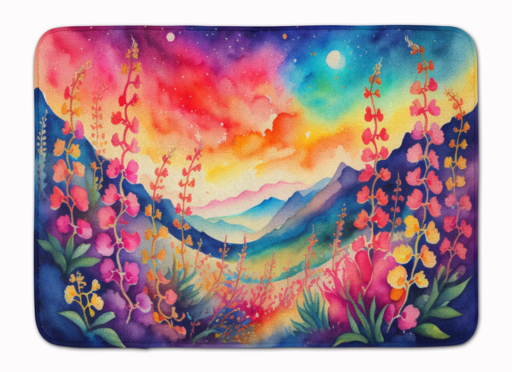 Snapdragon in Color Memory Foam Kitchen Mat Machine Washable Anti-Fatigue Cushion Comfort Bath or Kitchen Rug