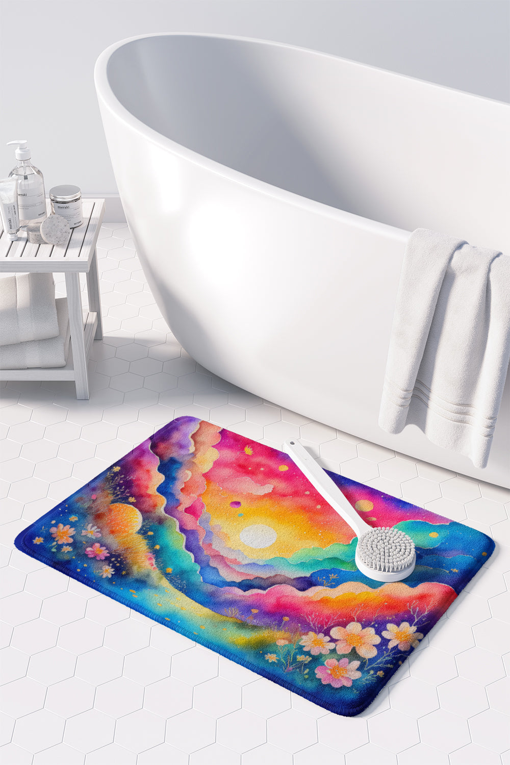 Stock, or Gillyflower in Color Memory Foam Kitchen Mat Machine Washable Anti-Fatigue Cushion Comfort Bath or Kitchen Rug