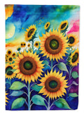 Sunflowers in Color House Flag 28x40 Porch Sleeve Pole Decorative Outside Yard Banner Artwork Wall Hanging, Polyester