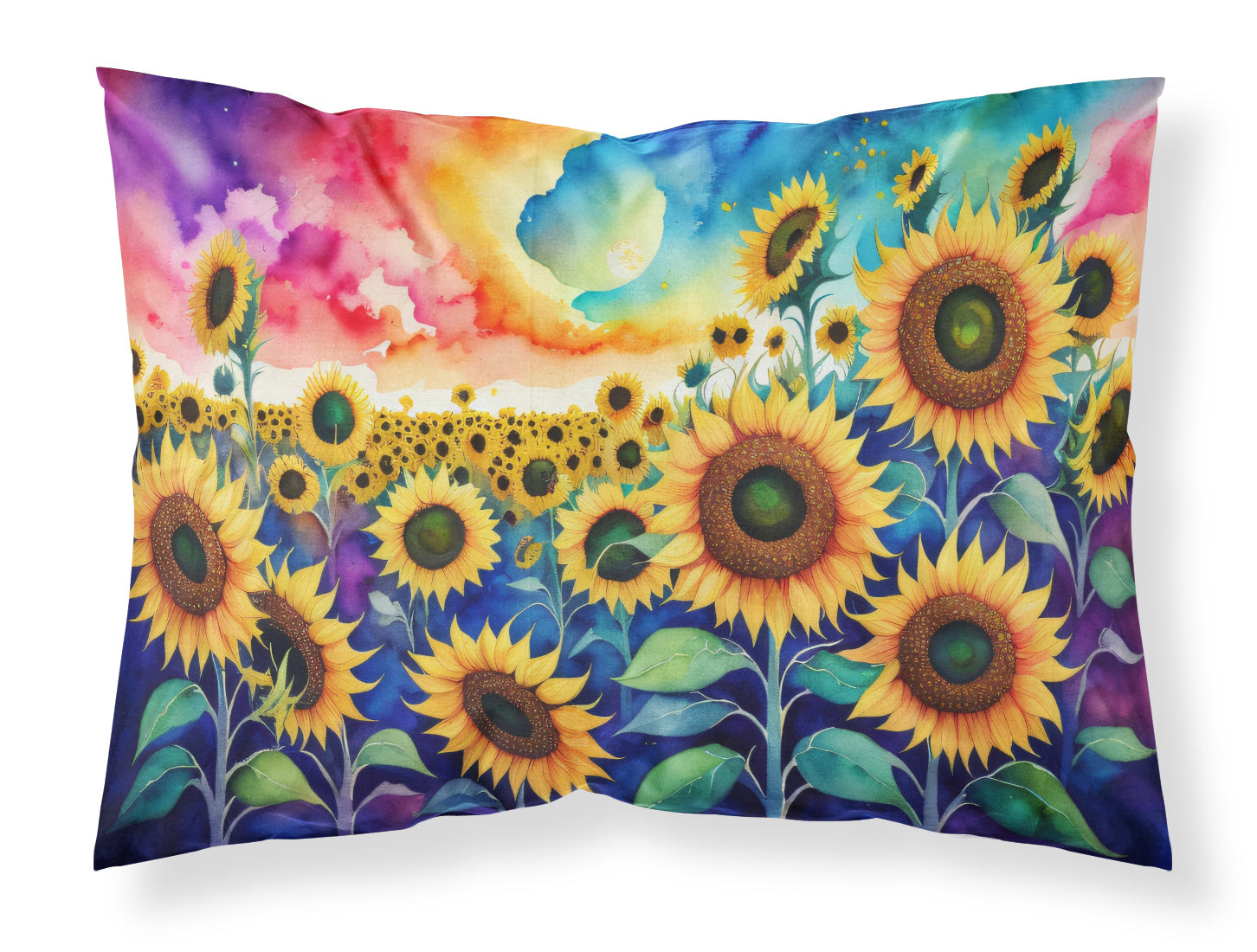 Sunflowers in Color Standard Pillowcase Lightweight Super Soft Easy Care Decorative Artwork Pillowcase, Standard