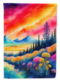 Yarrow in Color House Flag 28x40 Porch Sleeve Pole Decorative Outside Yard Banner Artwork Wall Hanging, Polyester