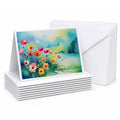 Anemones in Watercolor Greeting Cards Pack of 8 Blank Cards with Envelopes Whimsical A7 Size 5x7