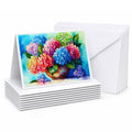Hydrangeas in Watercolor Greeting Cards Pack of 8 Blank Cards with Envelopes Whimsical A7 Size 5x7