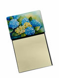Hydrangeas in Watercolor Watercolor Sticky Note Holder Refillable Dispenser Desk Accessory 3x3 Pad Gift