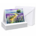 Lavender in Watercolor Greeting Cards Pack of 8 Blank Cards with Envelopes Whimsical A7 Size 5x7