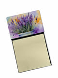 Lavender in Watercolor Watercolor Sticky Note Holder Refillable Dispenser Desk Accessory 3x3 Pad Gift