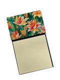Lilies in Watercolor Watercolor Sticky Note Holder Refillable Dispenser Desk Accessory 3x3 Pad Gift