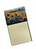 Sunflowers in Watercolor Watercolor Sticky Note Holder Refillable Dispenser Desk Accessory 3x3 Pad Gift