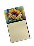 Sunflowers in Watercolor Watercolor Sticky Note Holder Refillable Dispenser Desk Accessory 3x3 Pad Gift
