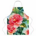 Alabama Camellia in Watercolor Apron Cooking Kitchen Server Baking Crafts Gardening for Adult Women Men, Unisex, Large, Multicolor