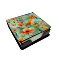 California California Poppies in Watercolor PU Leather Note Paper Holder with Artist-Designed Cover, Desk Accessory, Office Gift