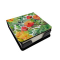 Connecticut Mountain Laurels in Watercolor PU Leather Note Paper Holder with Artist-Designed Cover, Desk Accessory, Office Gift