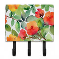 Connecticut Mountain Laurels in Watercolor Leash or Key Holder Wall Hooks, Coat Rack Wall Mount, for Hanging Keys, Towels, Aprons, Leashes