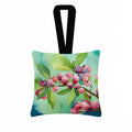 Connecticut Mountain Laurels in Watercolor Hanging Square Fabric Ornament 3.5 × 3.5 Decorative Door-Knob & Tree Hanger, Soft Fabric
