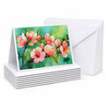 Delaware Peach Blossom in Watercolor Greeting Cards Pack of 8 Blank Cards with Envelopes Whimsical A7 Size 5x7