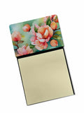 Delaware Peach Blossom in Watercolor Watercolor Sticky Note Holder Refillable Dispenser Desk Accessory 3x3 Pad Gift